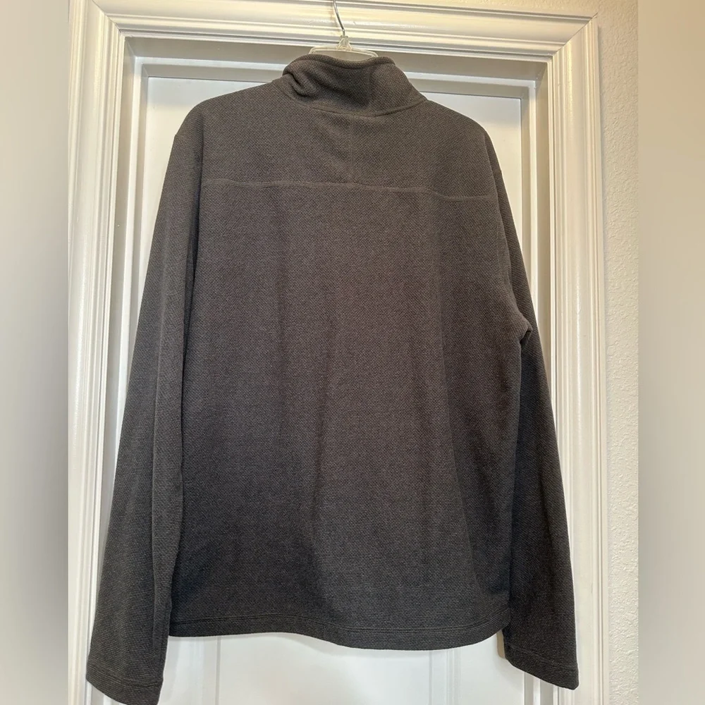 Mens north face gray quarters zip in grey size large‎